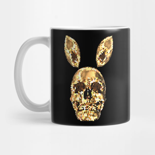 Golden Magic SKULL Rabbit Diamond Edition | Missing Tooth Acid Bunny Skull Psychedelic POPART & Design by Tyler Tilley (tiger picasso) by Tiger Picasso